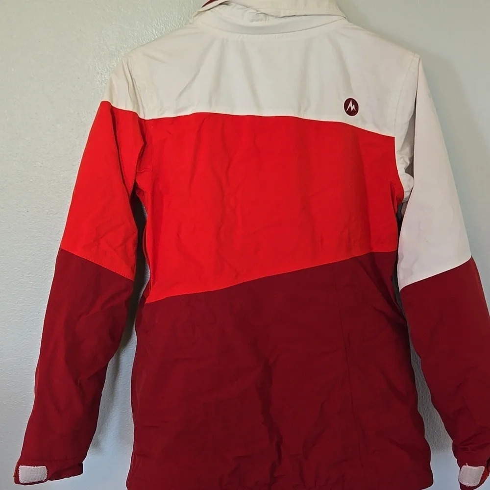 Marmot Red And White Ski Coat Size Small